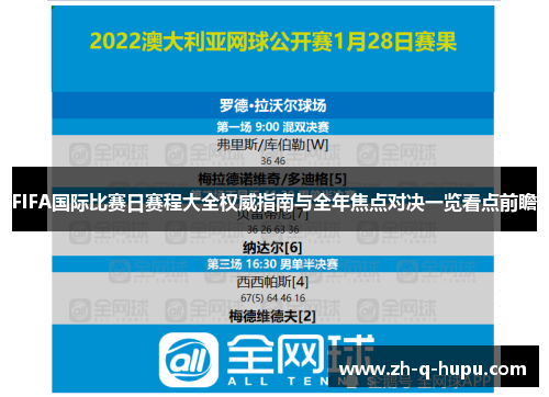 FIFA国际比赛日赛程大全权威指南与全年焦点对决一览看点前瞻